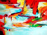 2010 Canvas Paintings - Rhapsody in Red III
